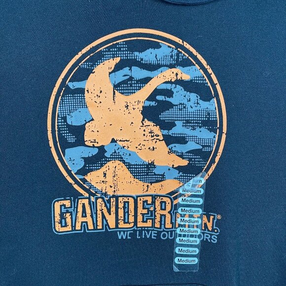 Gander‎ Mtn Black Hoodie M Orange Logo & Kangaroo Pocket - Picture 8 of 8